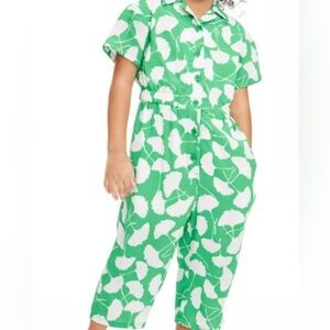 Diane Von Furstenberg for target Green and White girls jumpsuit size medium 8